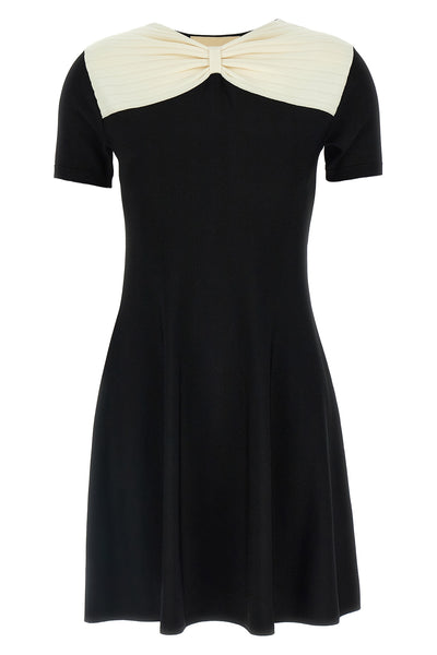 solid stretch viscose mini dress