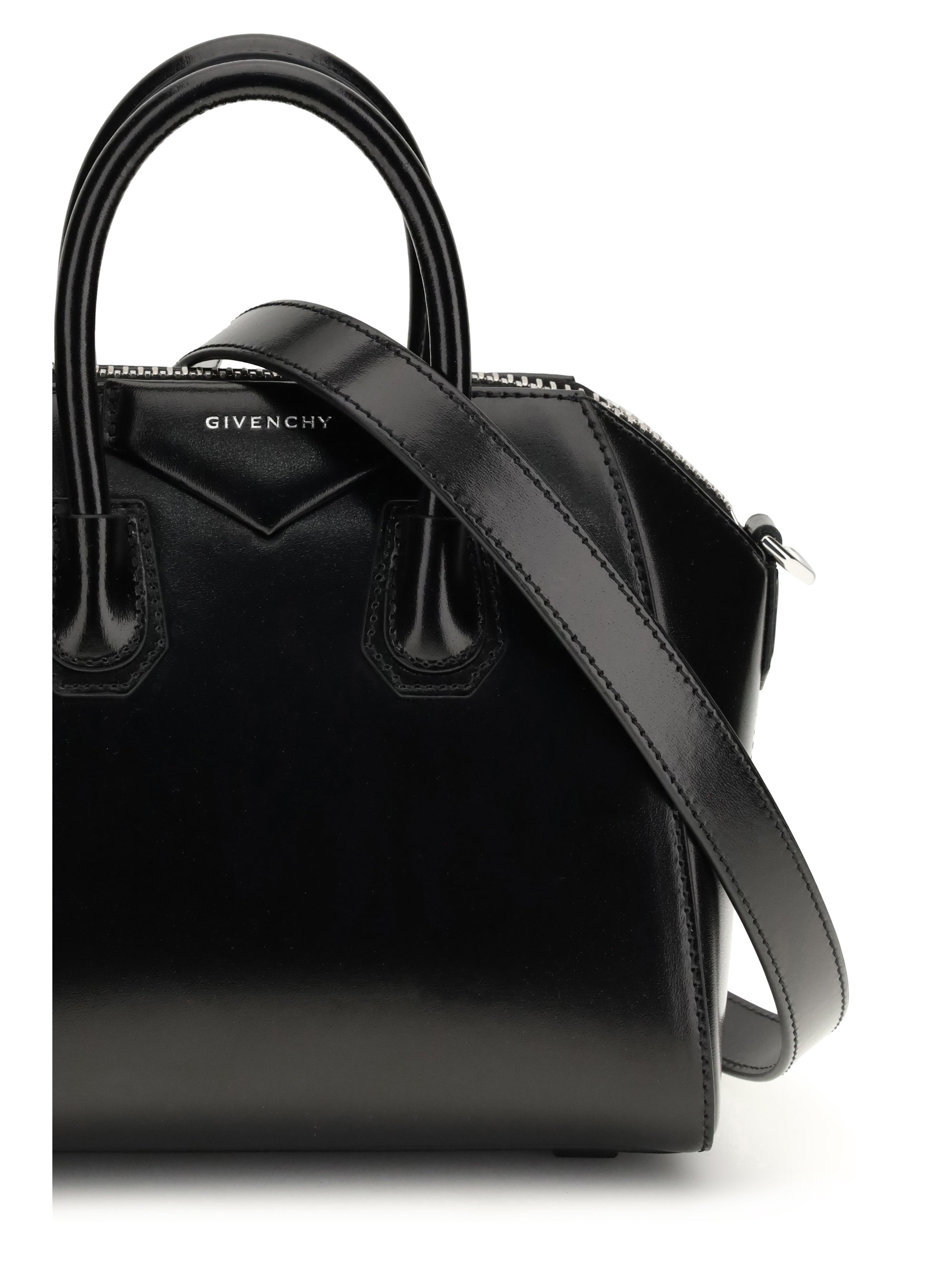 GIVENCHY OS box leather antigona mini handbag