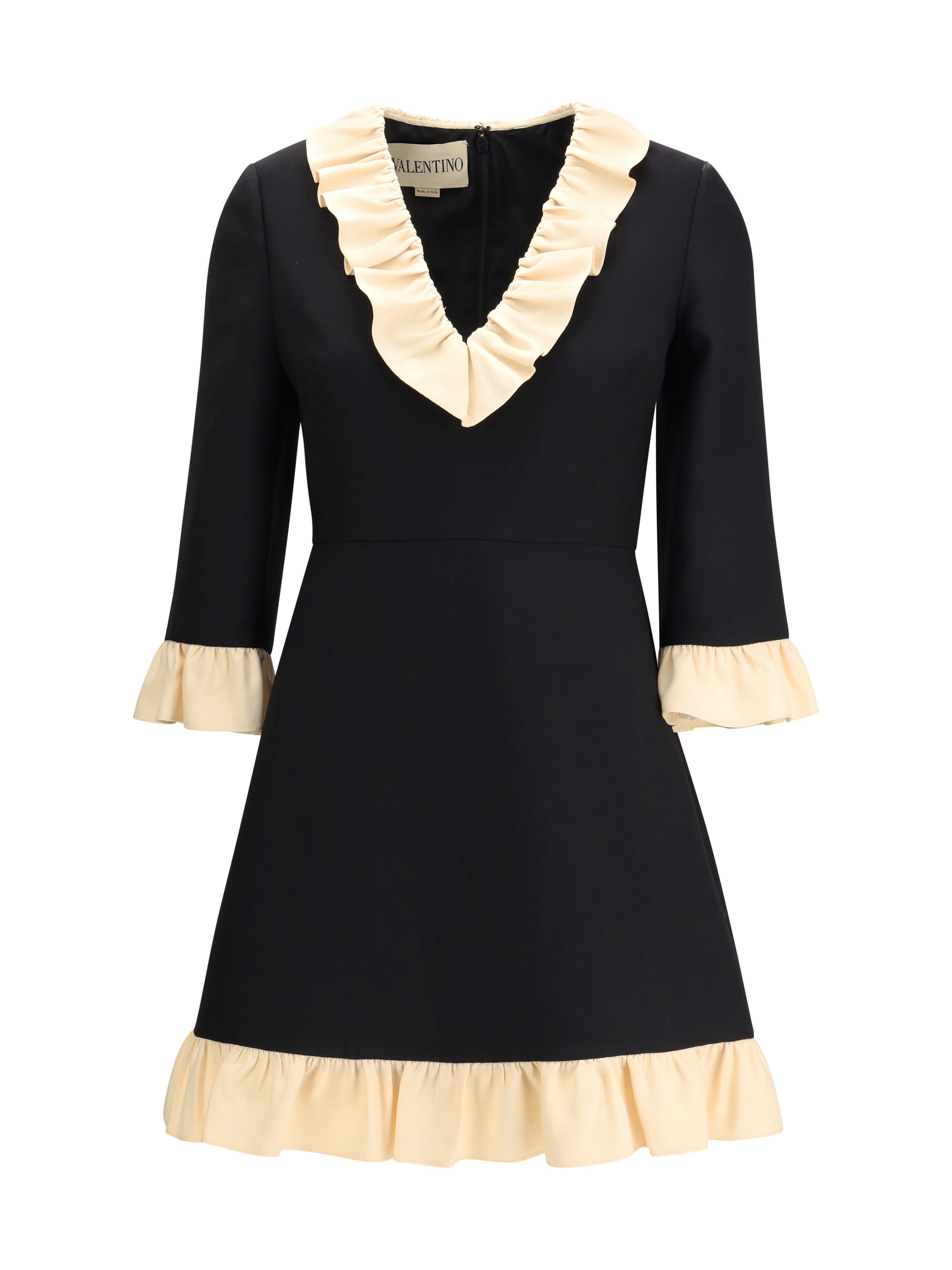 VALENTINO 44 wool and silk short dress