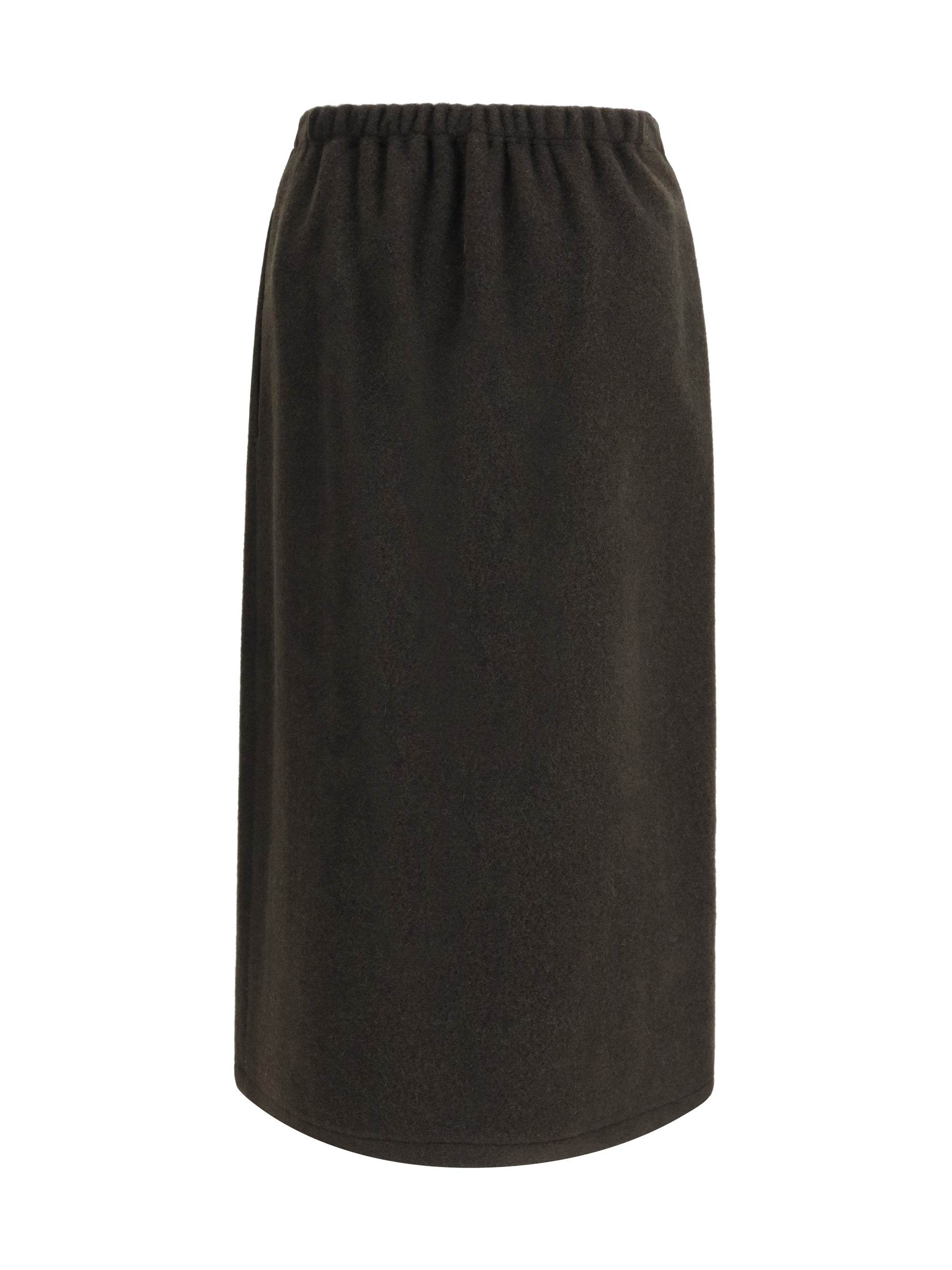 RIER S fleece wrap skirt in pure wool