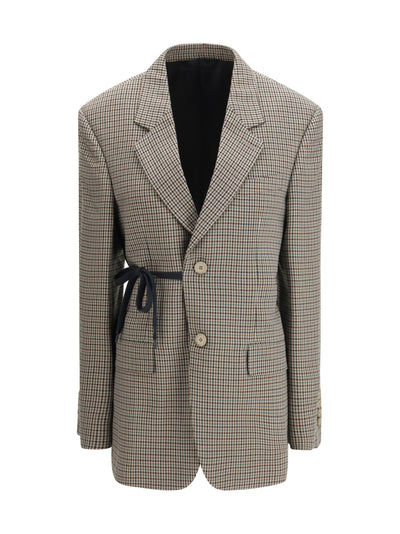 single-breasted vichy jacket