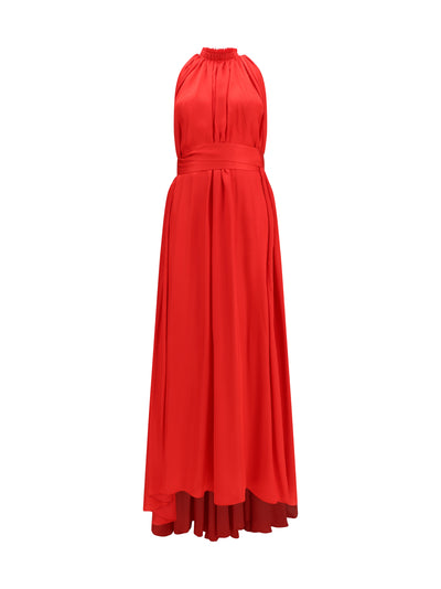 belted pleated dress