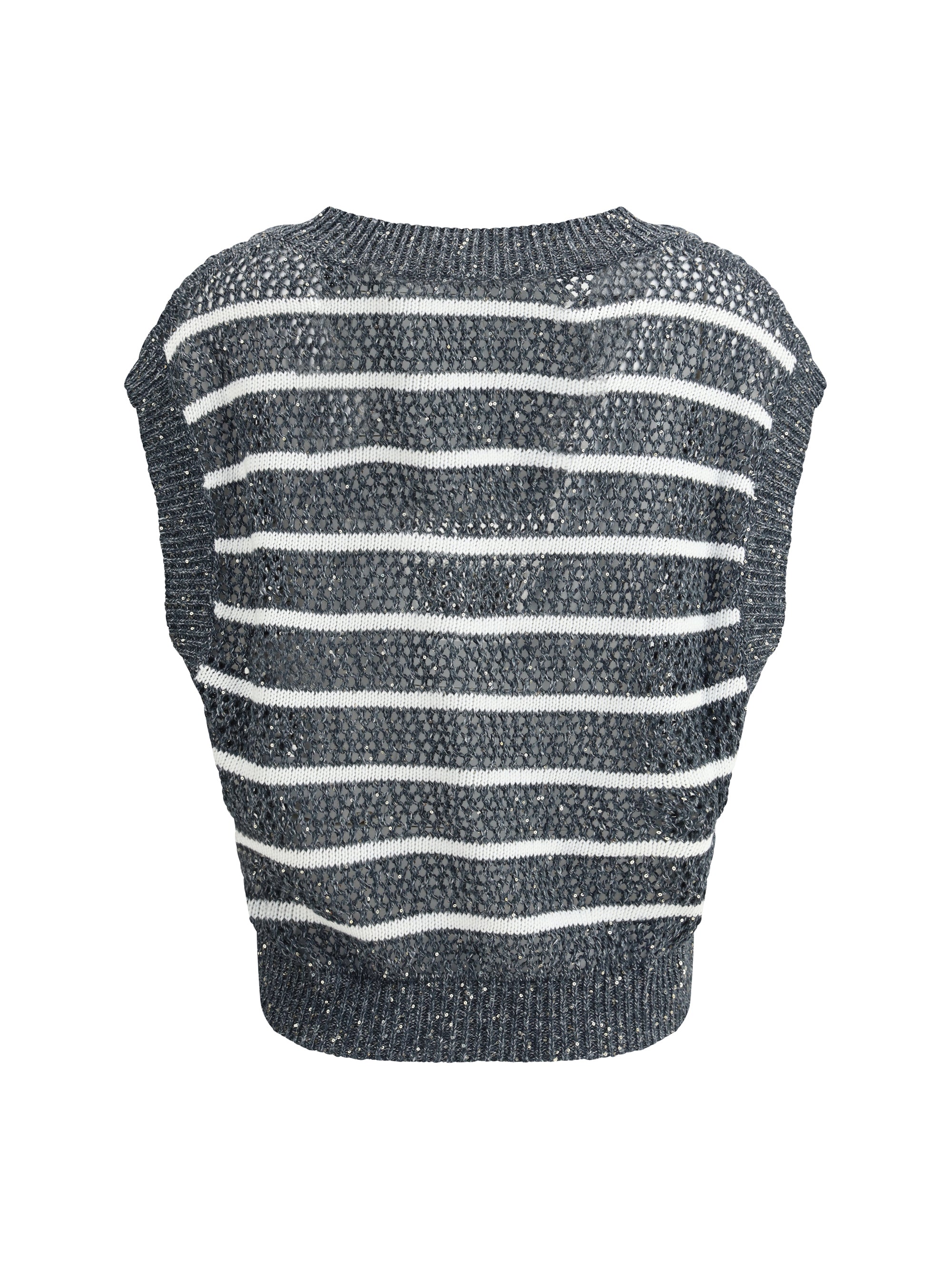 BRUNELLO CUCINELLI XL striped vest