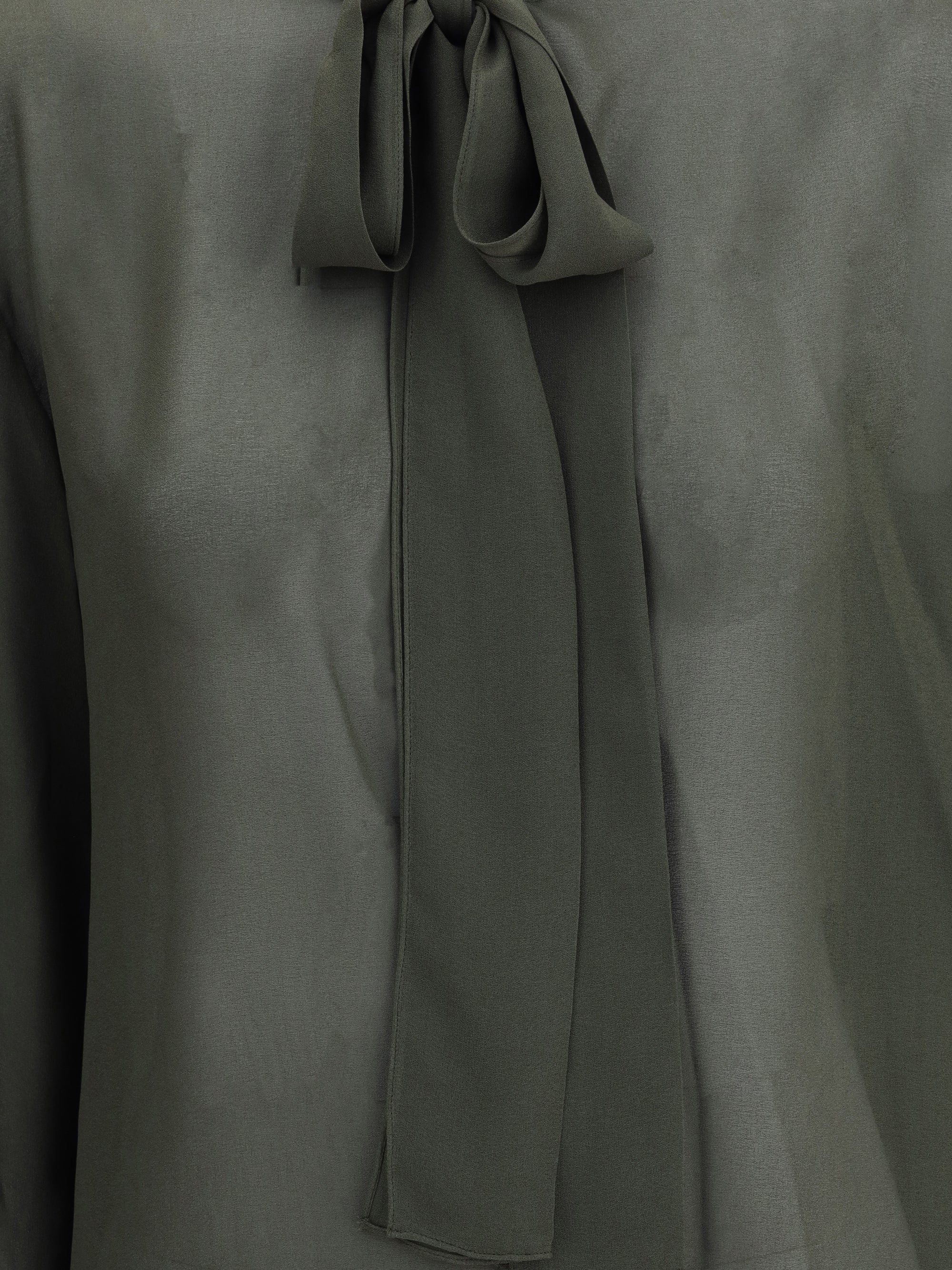 ALAIA 38 lavallière neckline blouse