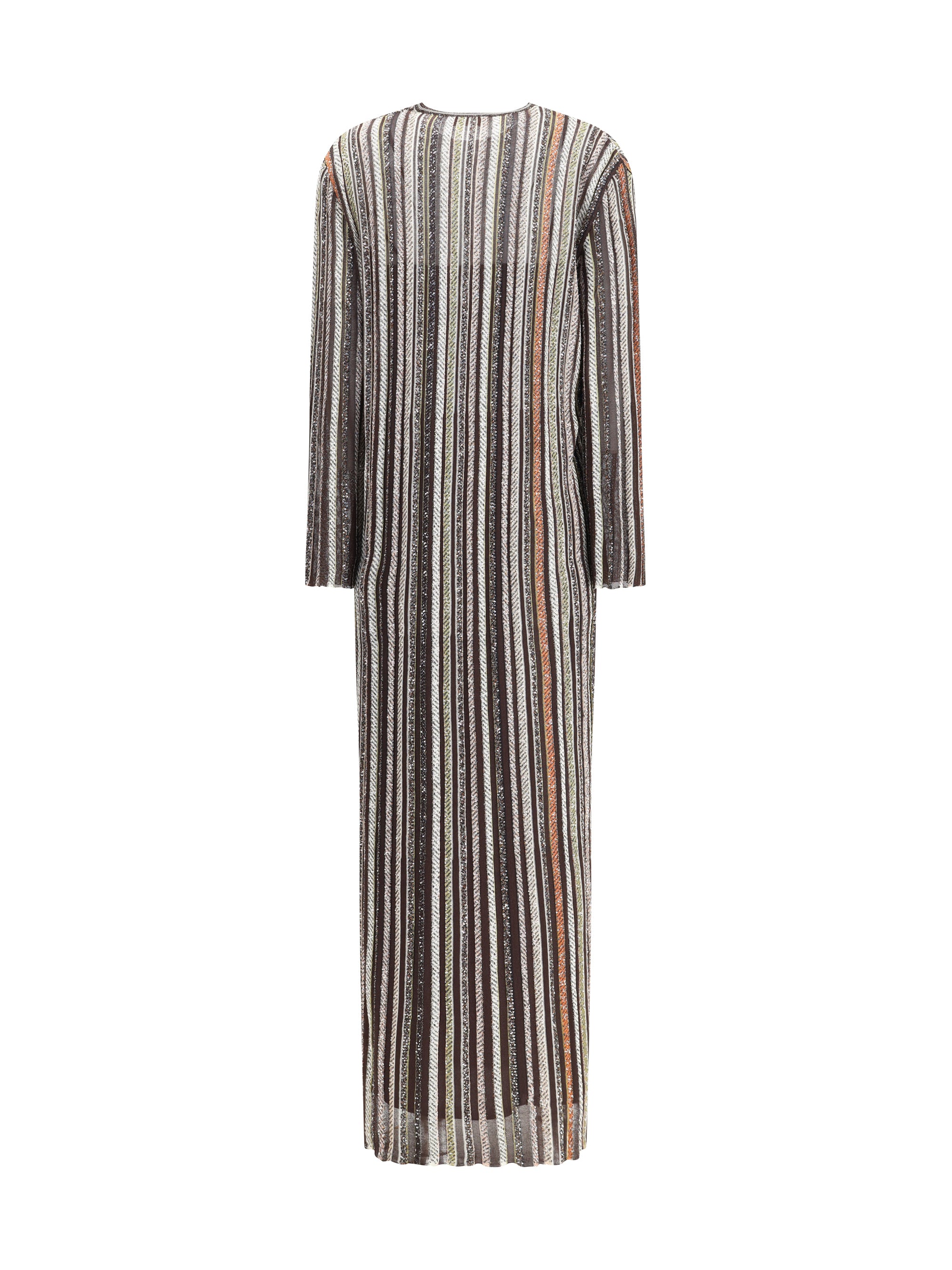 MISSONI 42 striped long dress with sequins