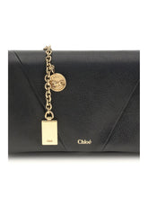 CHLOÉ OS spin wallet with flap and chain