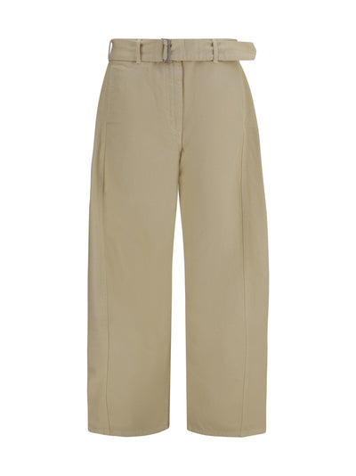 wide-leg denim pants with belt
