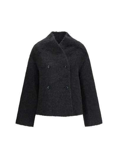 wes double breasted alpaca jacket
