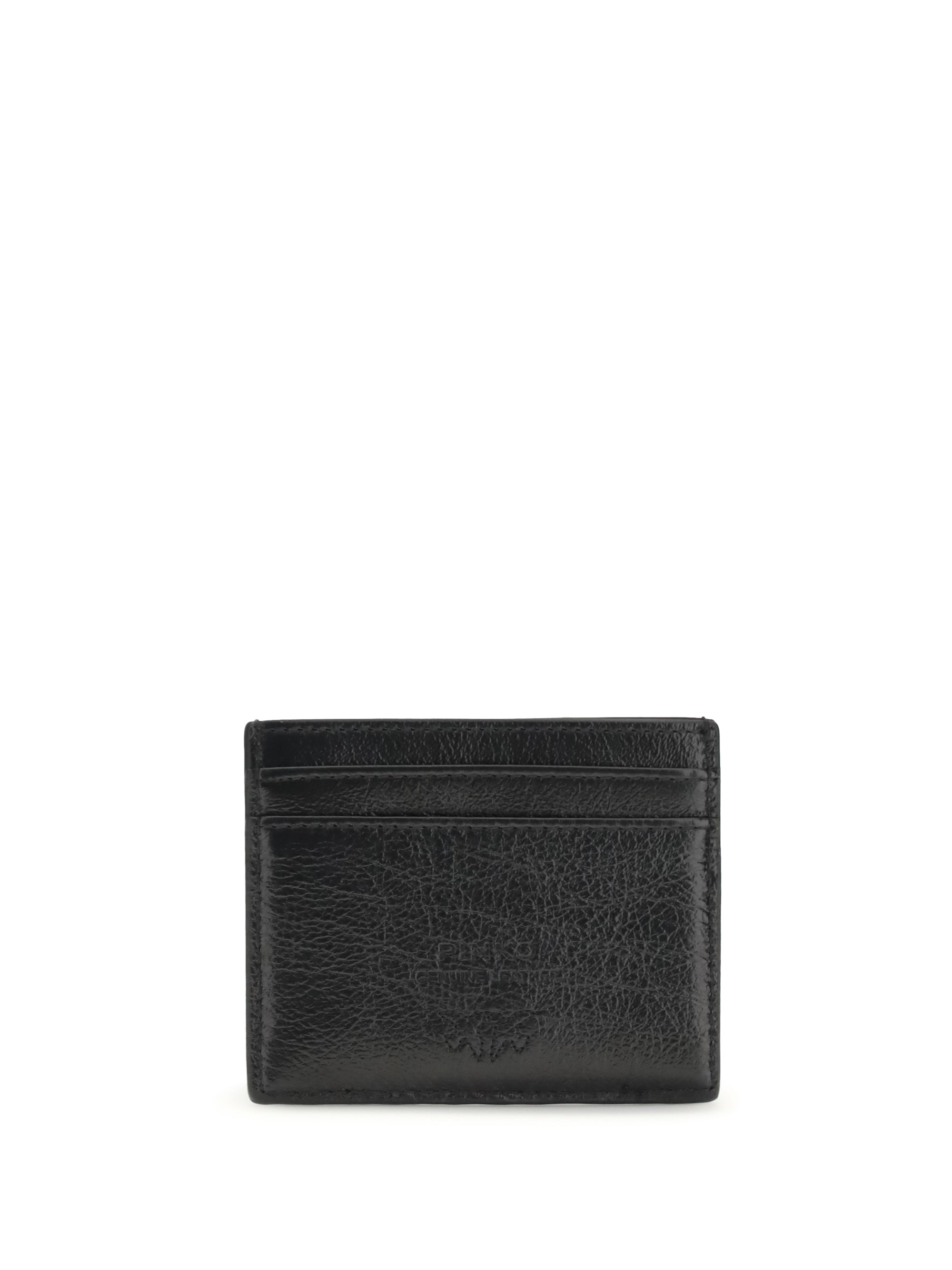 PINKO OS shiny leather card holder