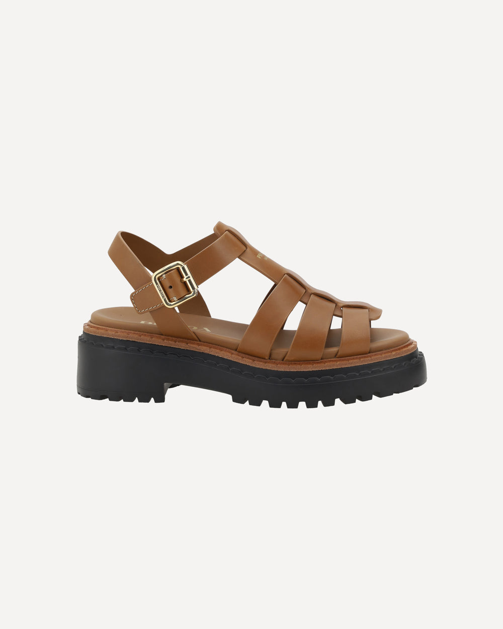Prada Sandals With A Tread Sole Brown