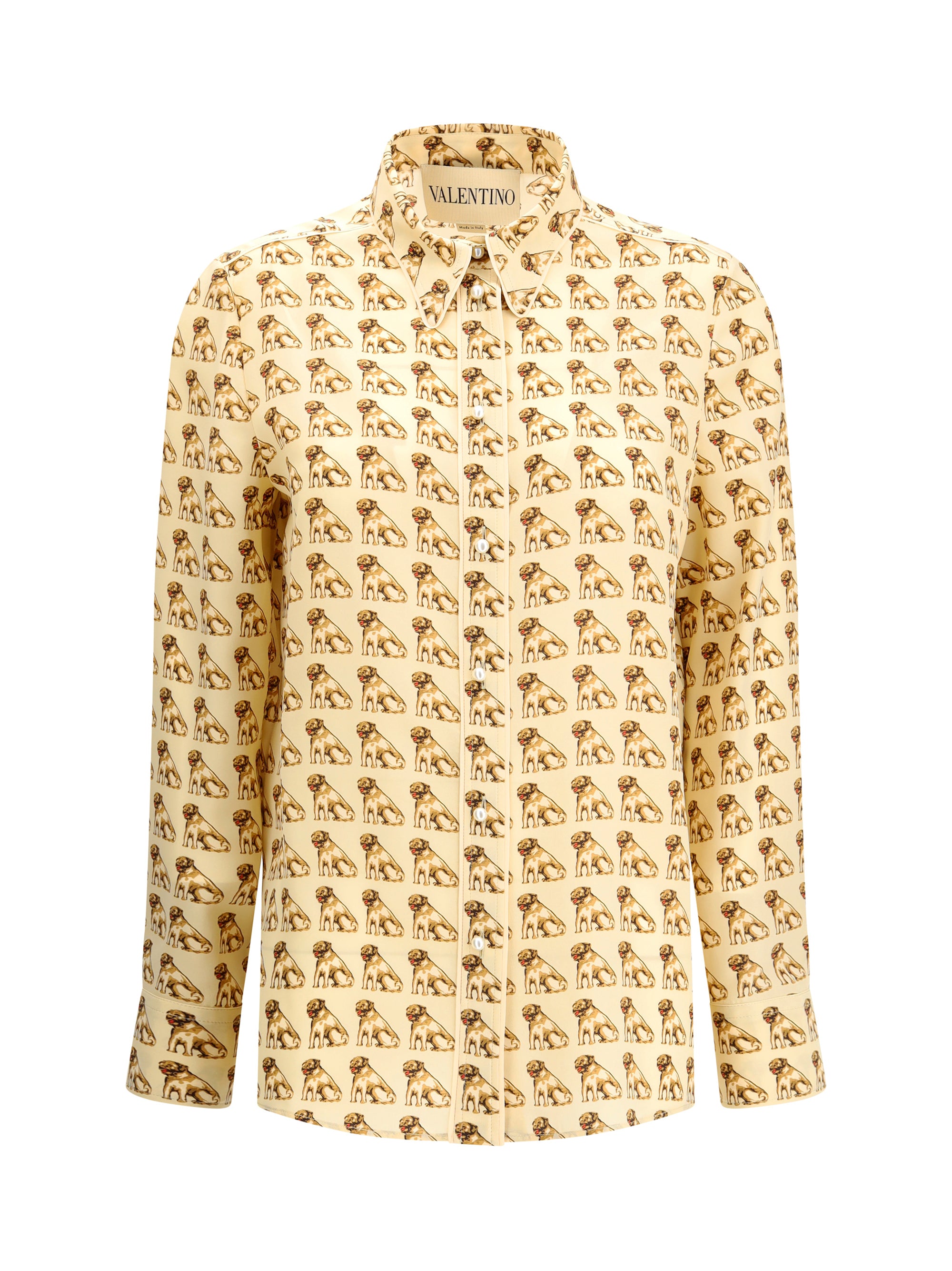 VALENTINO 44 silk crepe de chine shirt