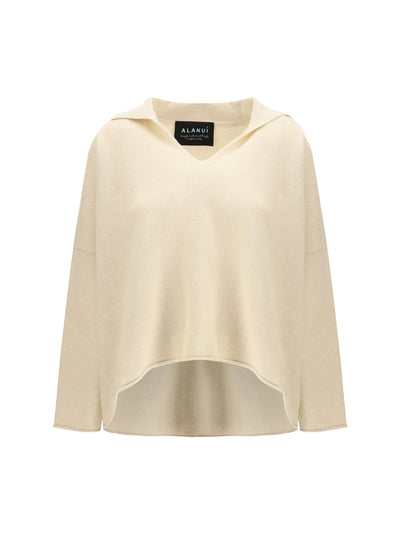 sweater with polo collar