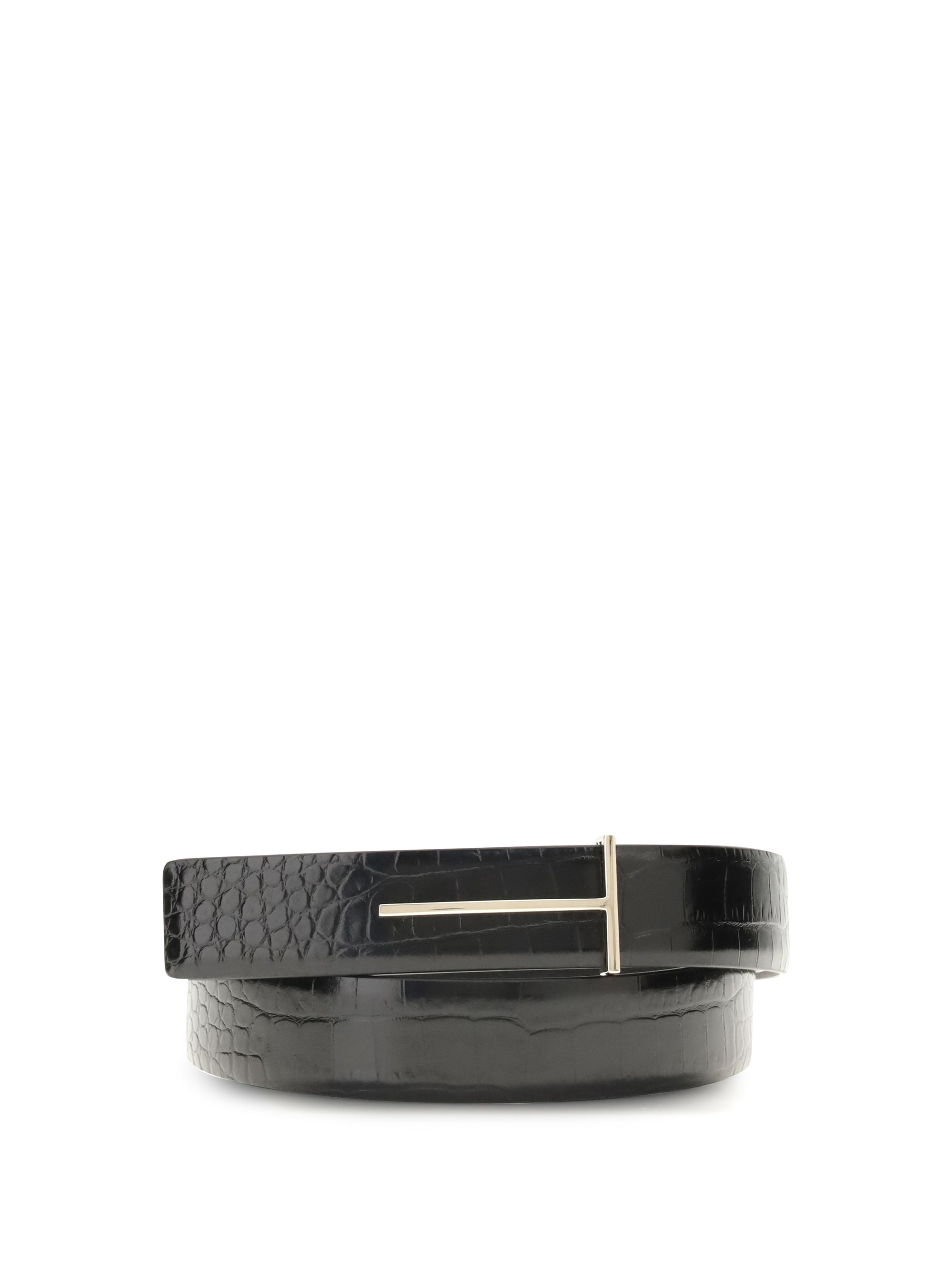 TOM FORD 75 crocodile-effect belt