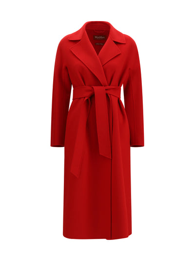 wool cashmere and silk wrap coat