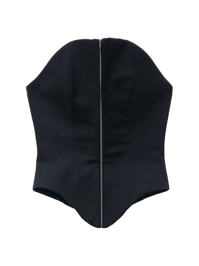 wool corset with zip
