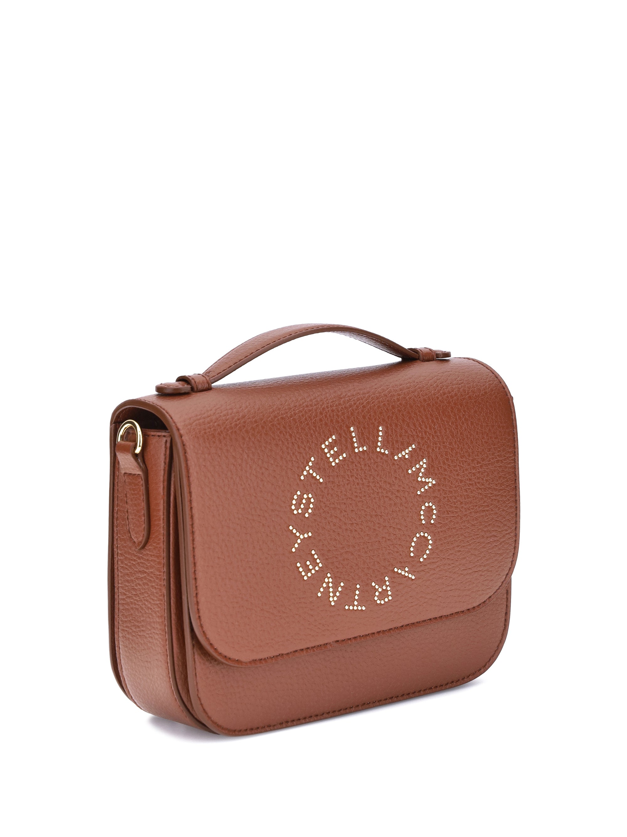 STELLA MCCARTNEY OS logo flap bag eco embossed grainy alter