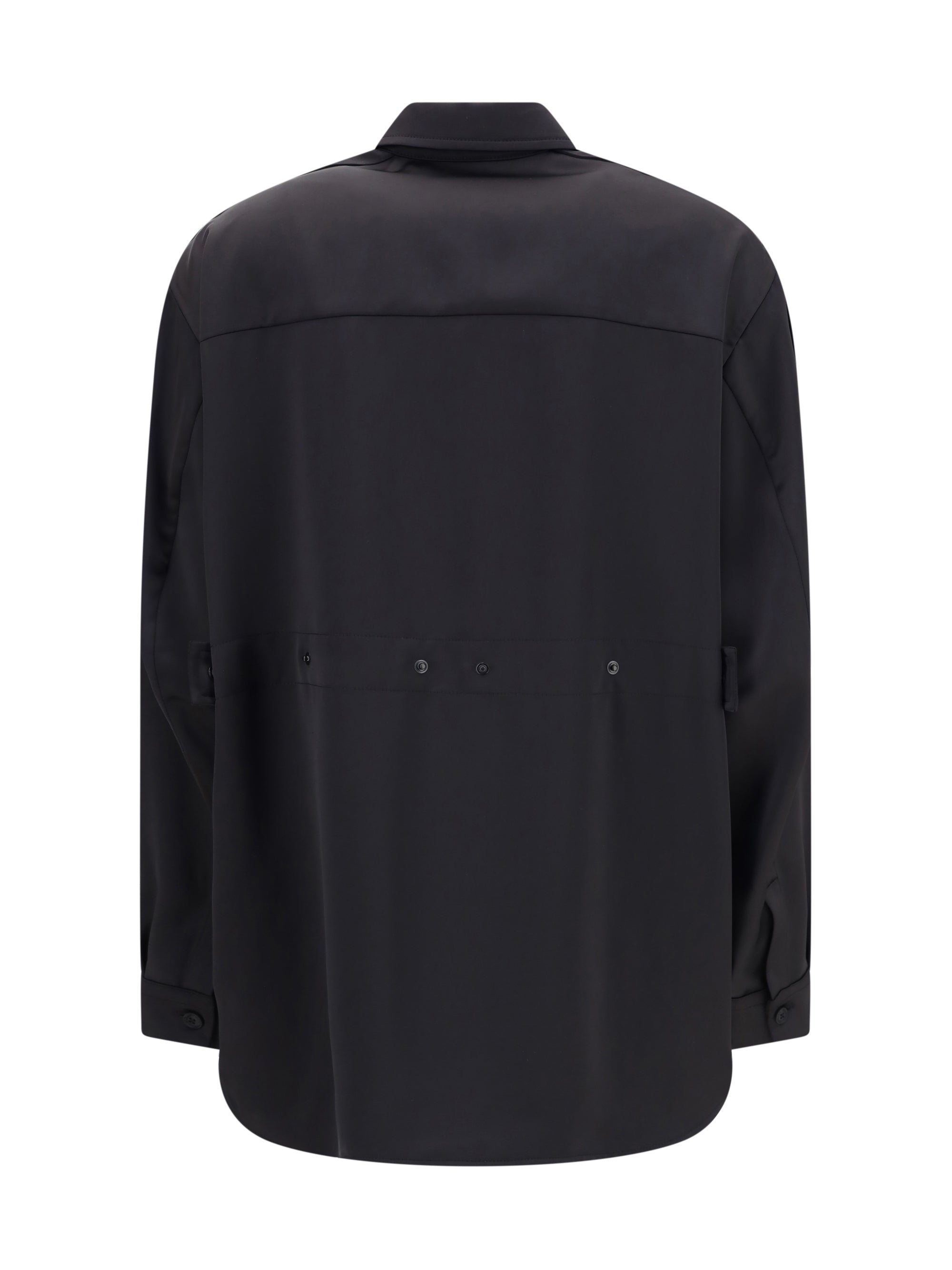 MONCLER X EDWARD ENNINFUL 40 shirt in technical polyester satin moncler x ee72 collection by edward enninful