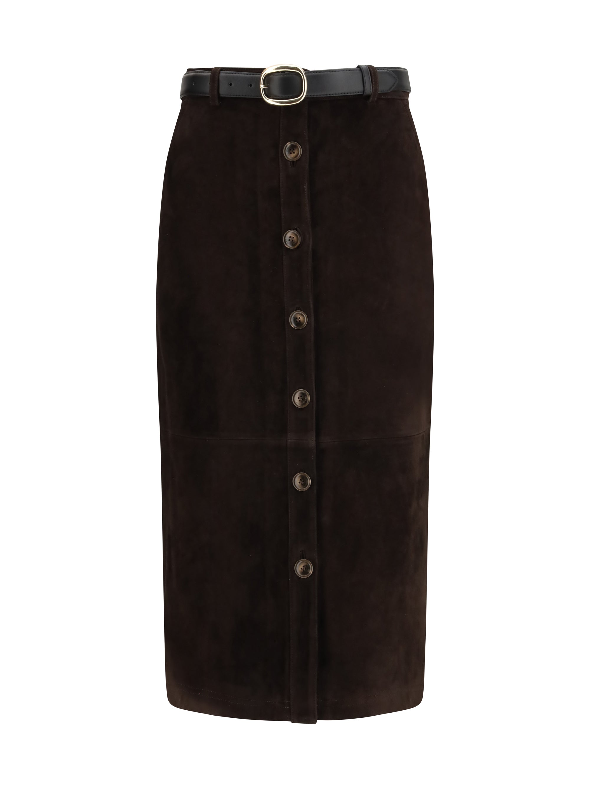 SELF-PORTRAIT 8 suede midi skirt