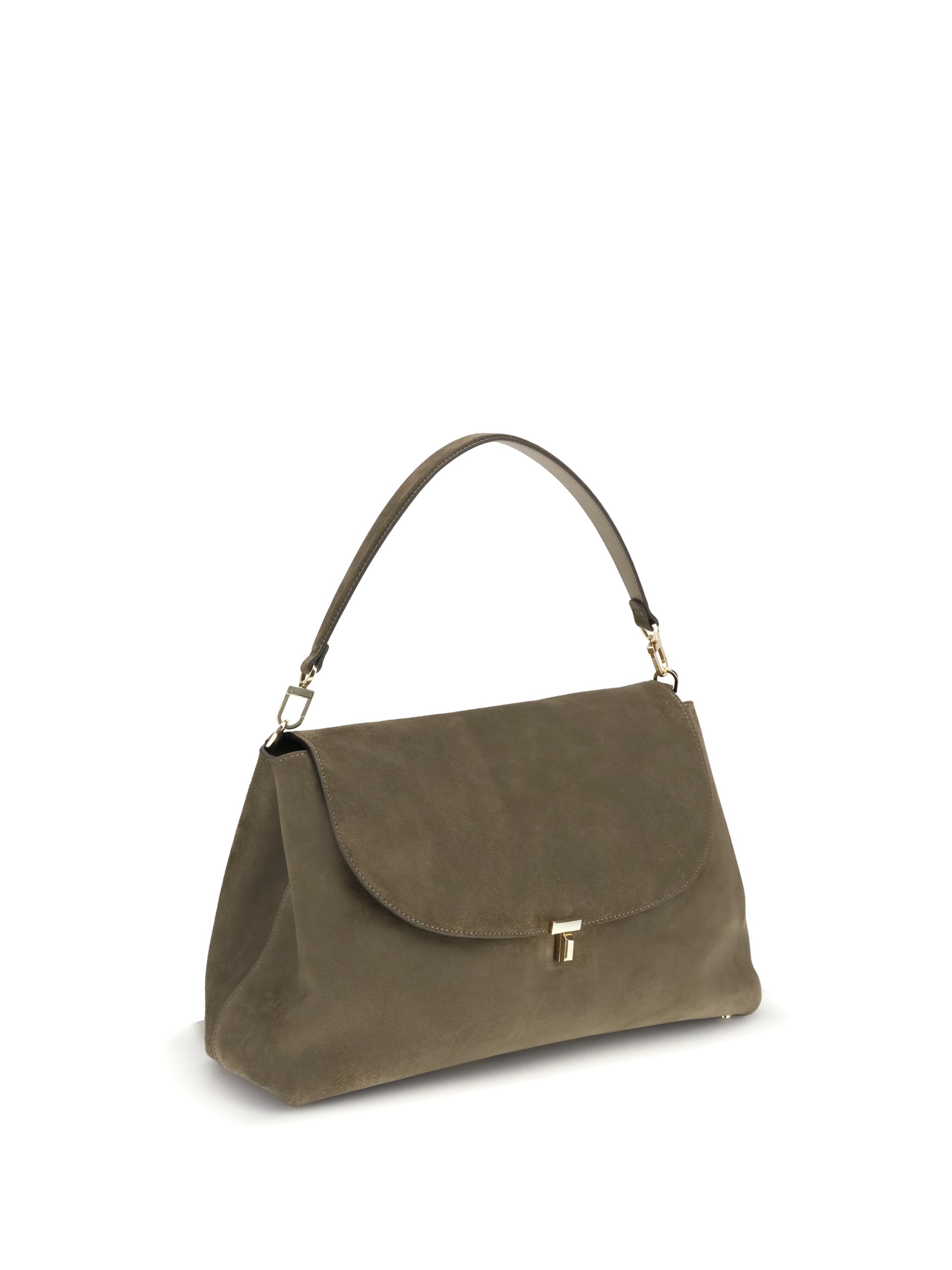TOTEME OS t-lock suede satchel bag