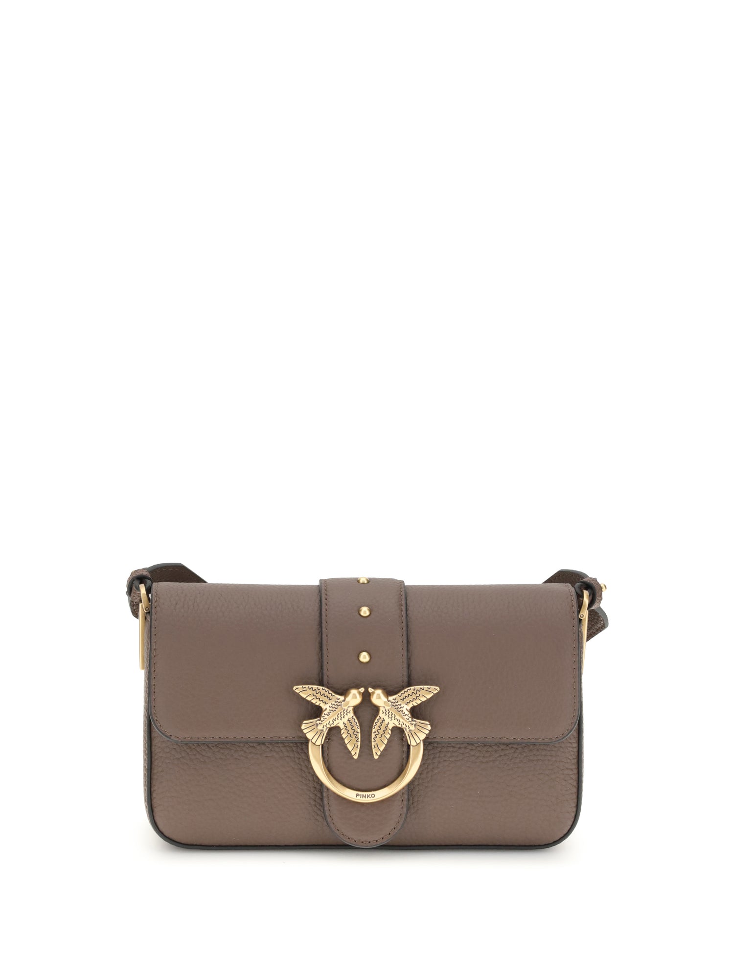 PINKO OS love leather shoulder bag