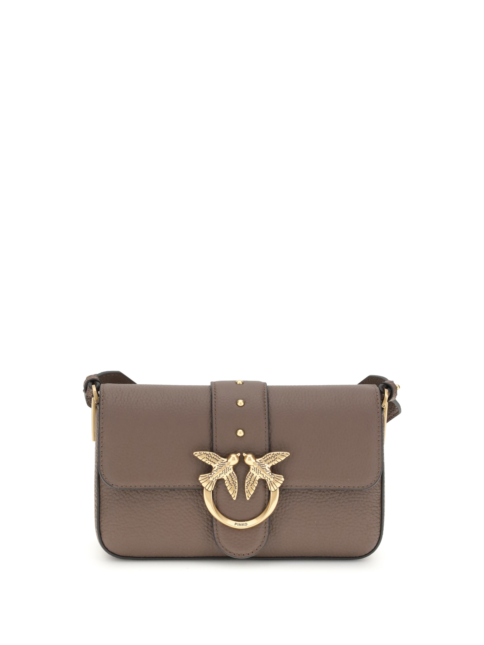 PINKO OS love leather shoulder bag