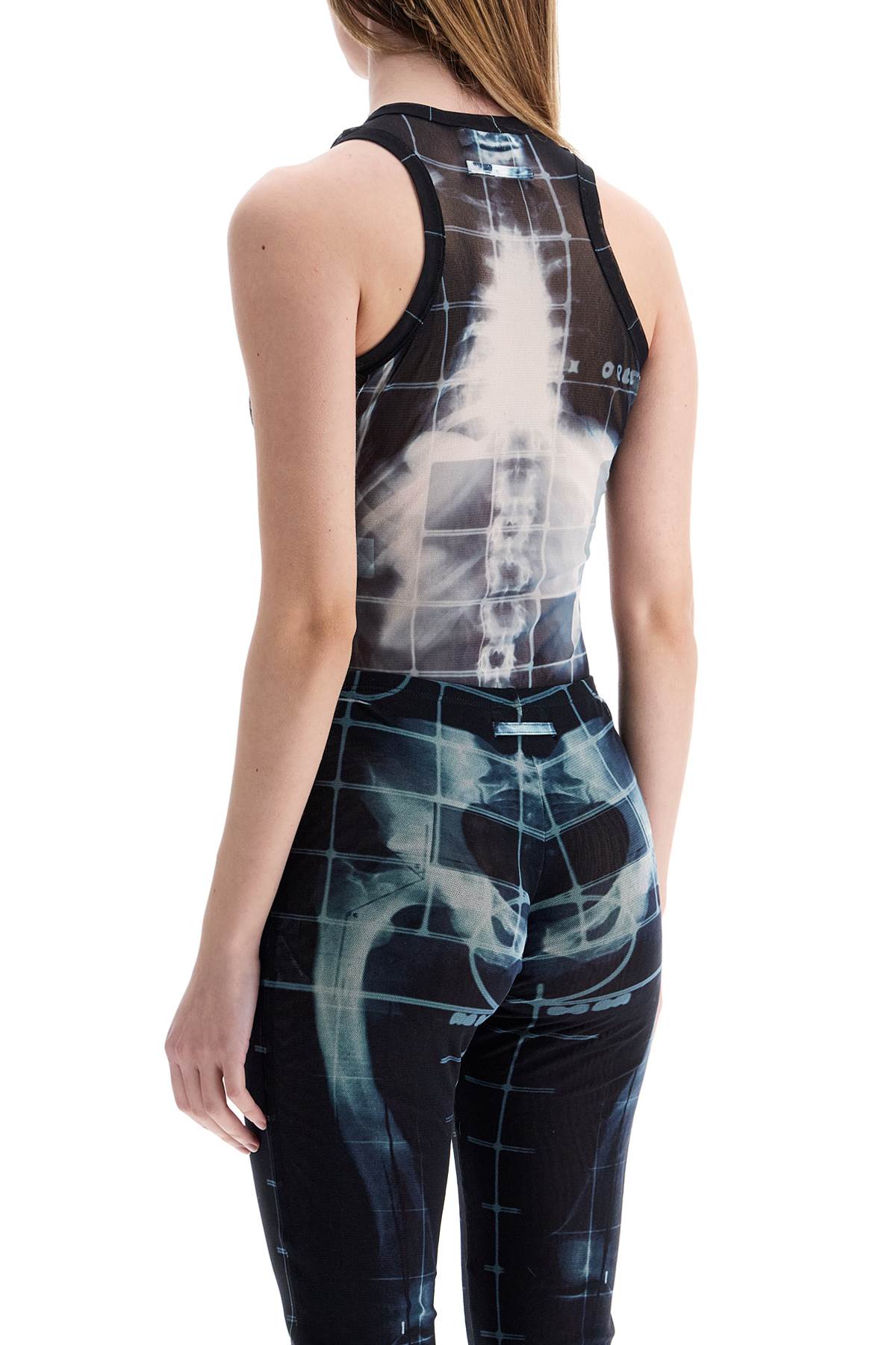 body in black polyamide with x-ray print