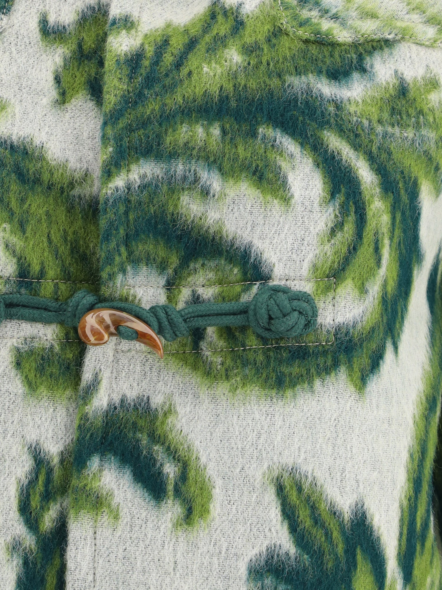 ETRO 40 carded wool duffle coat