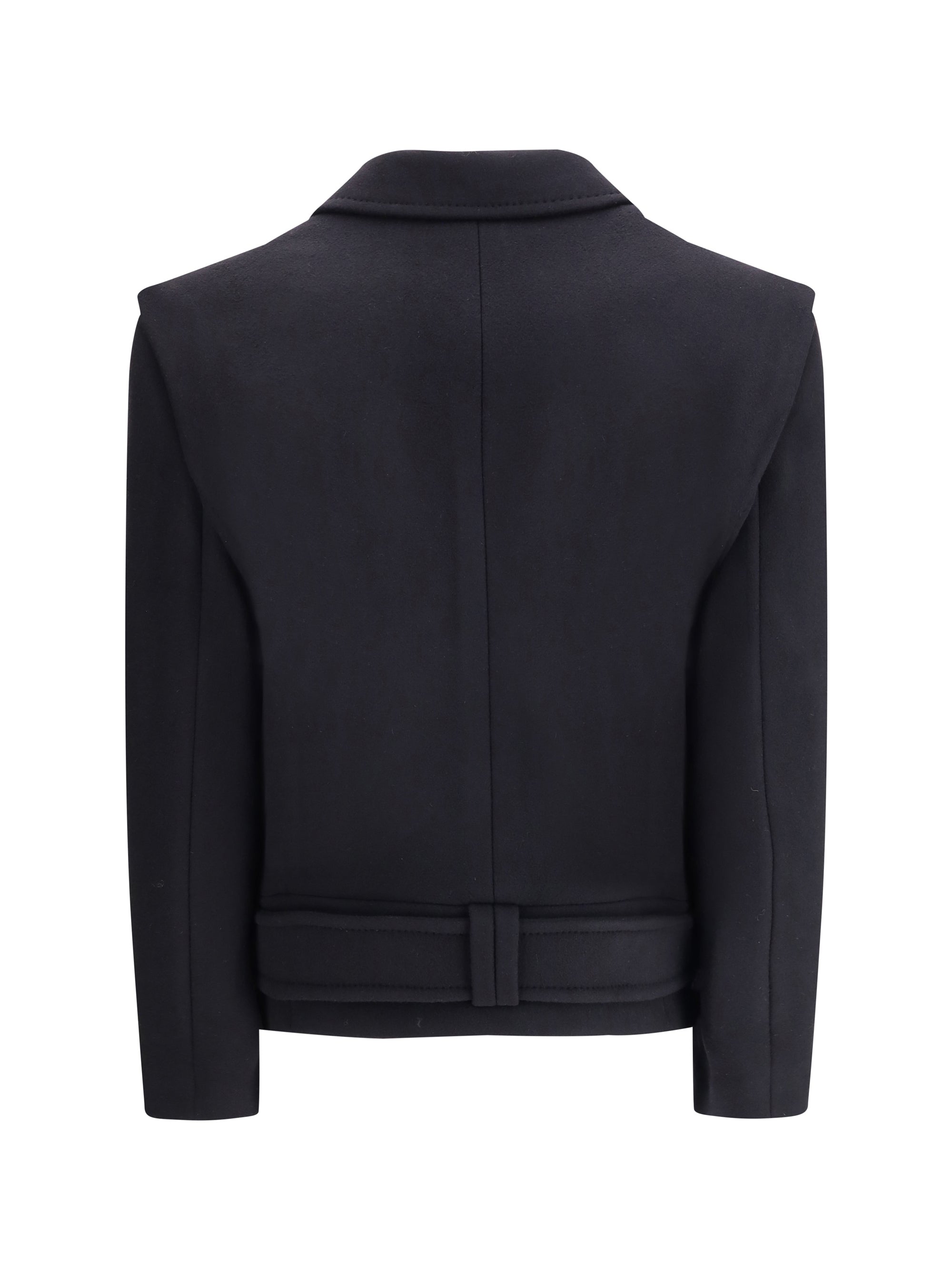 BALMAIN 36 wool double-breasted coat