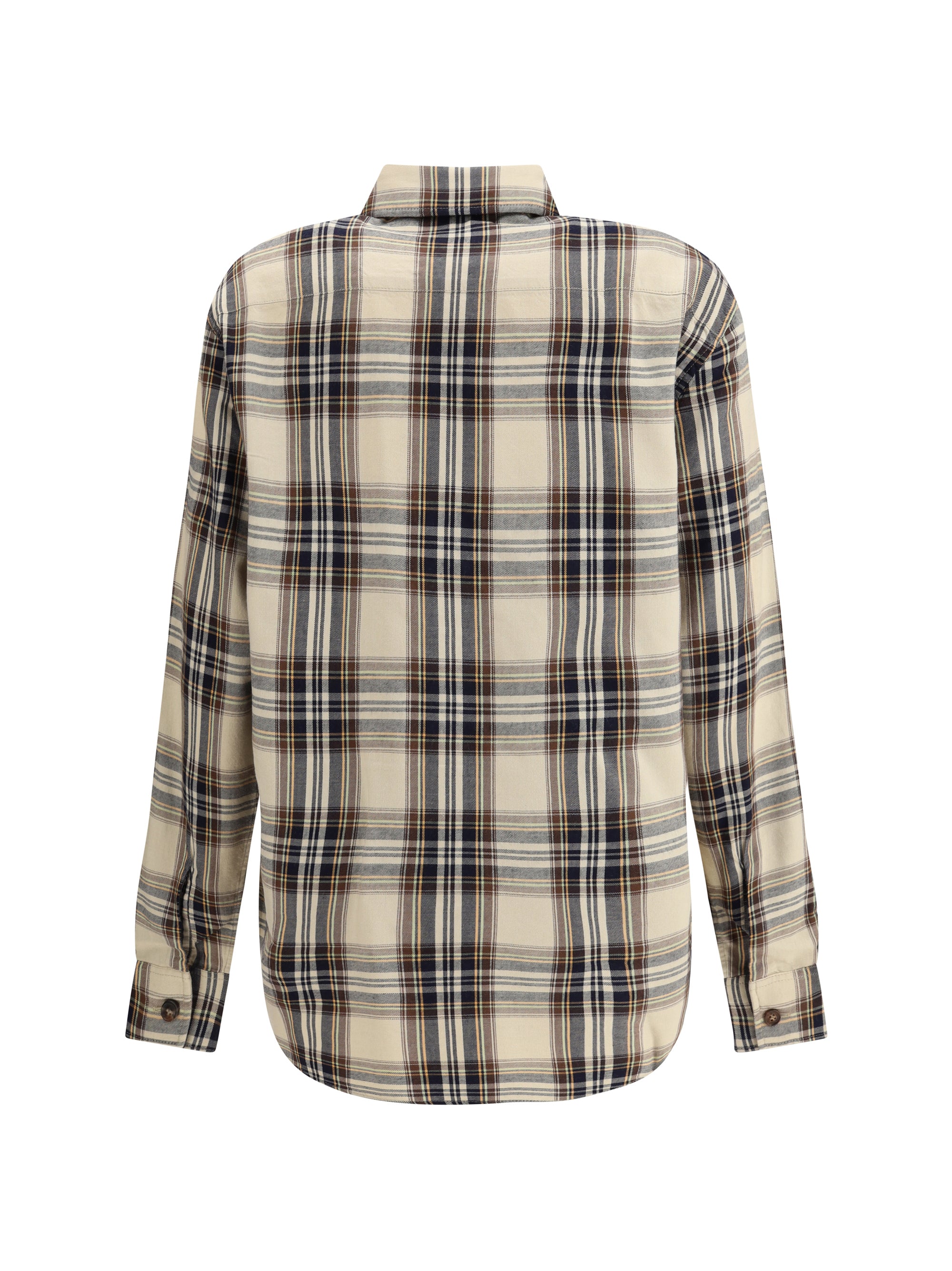 SAINT LAURENT S tartan lavallière shirt