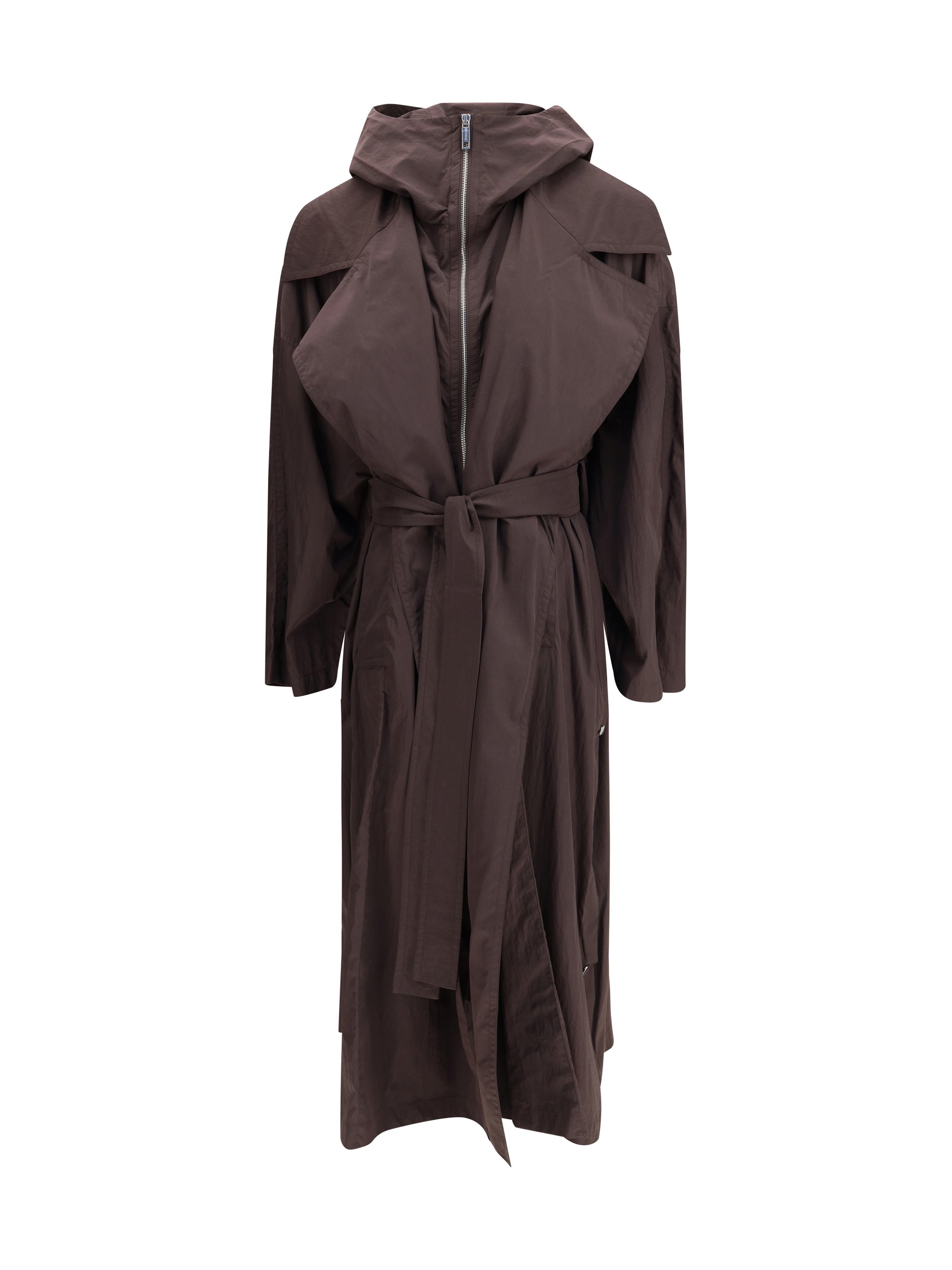 MAX MARA SPORTMAX S-M oversized barba trench coat in taffeta