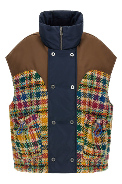 the marbell kate vest features a panel construction that skilfully blends cont