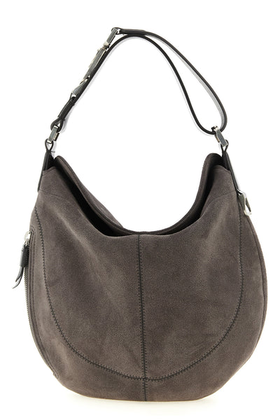 quiver clip suede shoulder bag hobo model