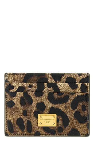 dauphine animal print leather card holder