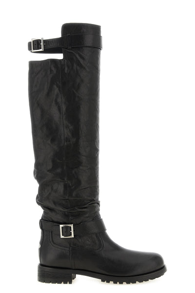 jimmy choo biker kb boots redefine the codes of utilitarian clothing through a