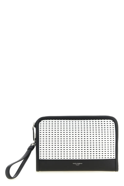 atene clutch bag in plongé calf leather