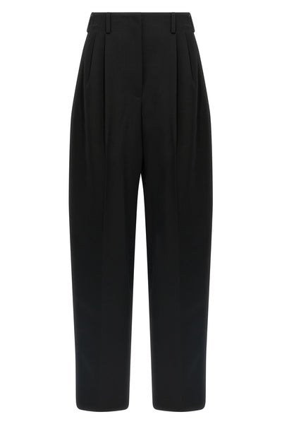 low waist wool pants