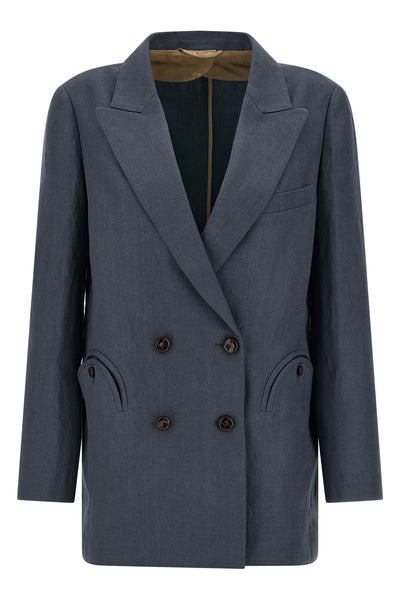 midday sun everyday double-breasted linen blazer