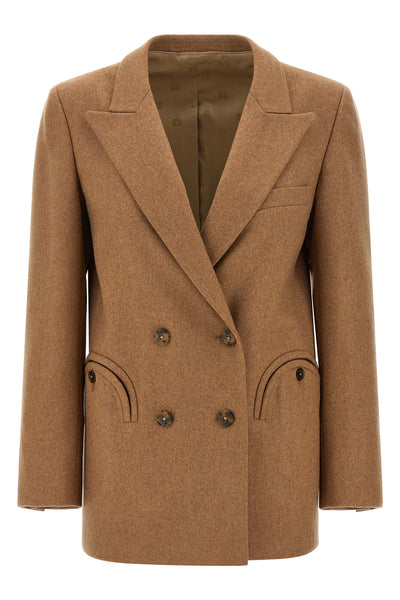 cholita everyday double-breasted wool and cashmere blazer