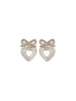SELF-PORTRAIT OS heart shaped bow earrings