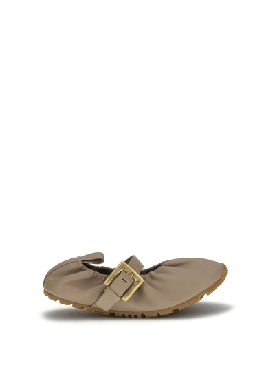 buckle strap ballerinas