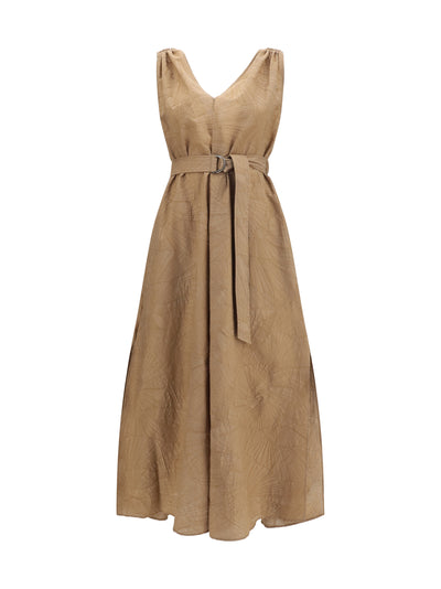 midi dress with floral motif