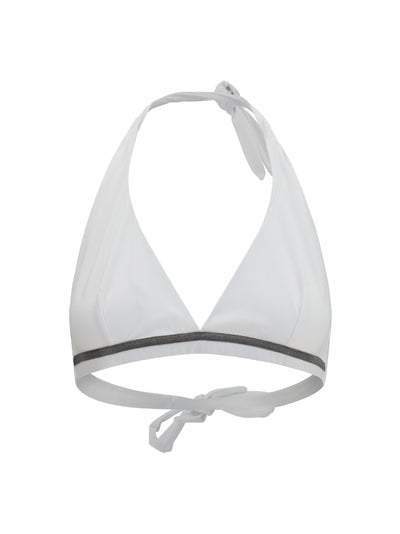 tech jersey bikini top with monili