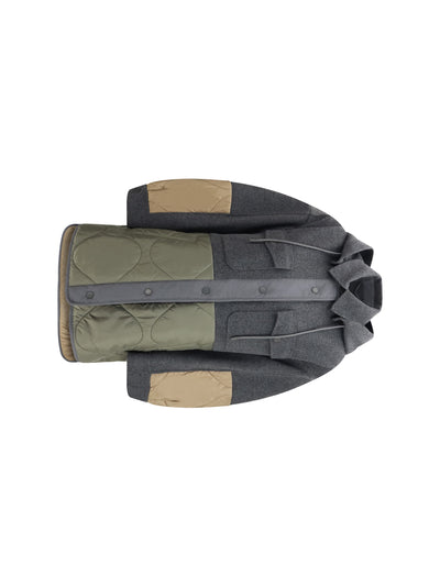 wool and technical fabric jacket