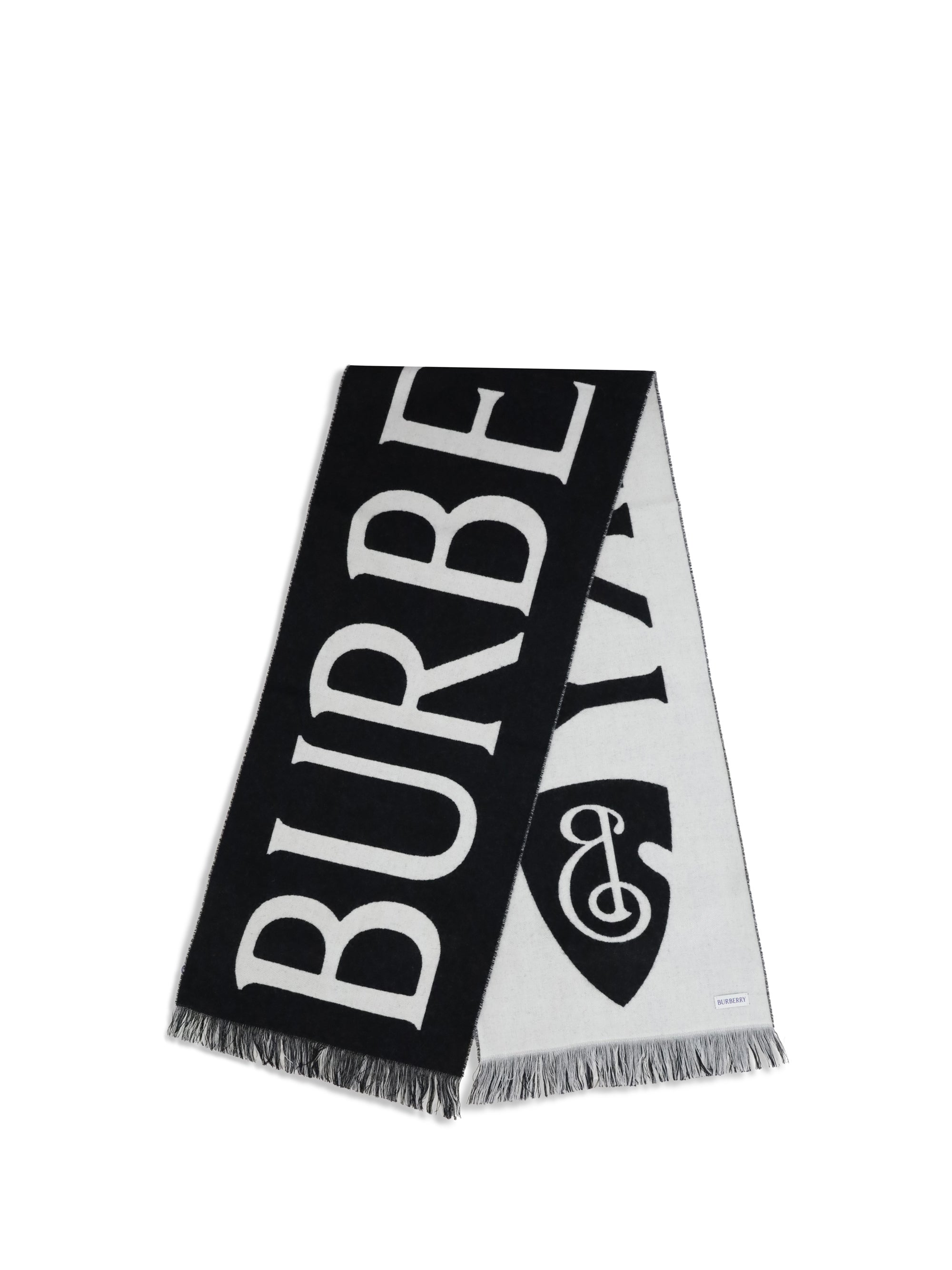 BURBERRY OS wool logo scarf
