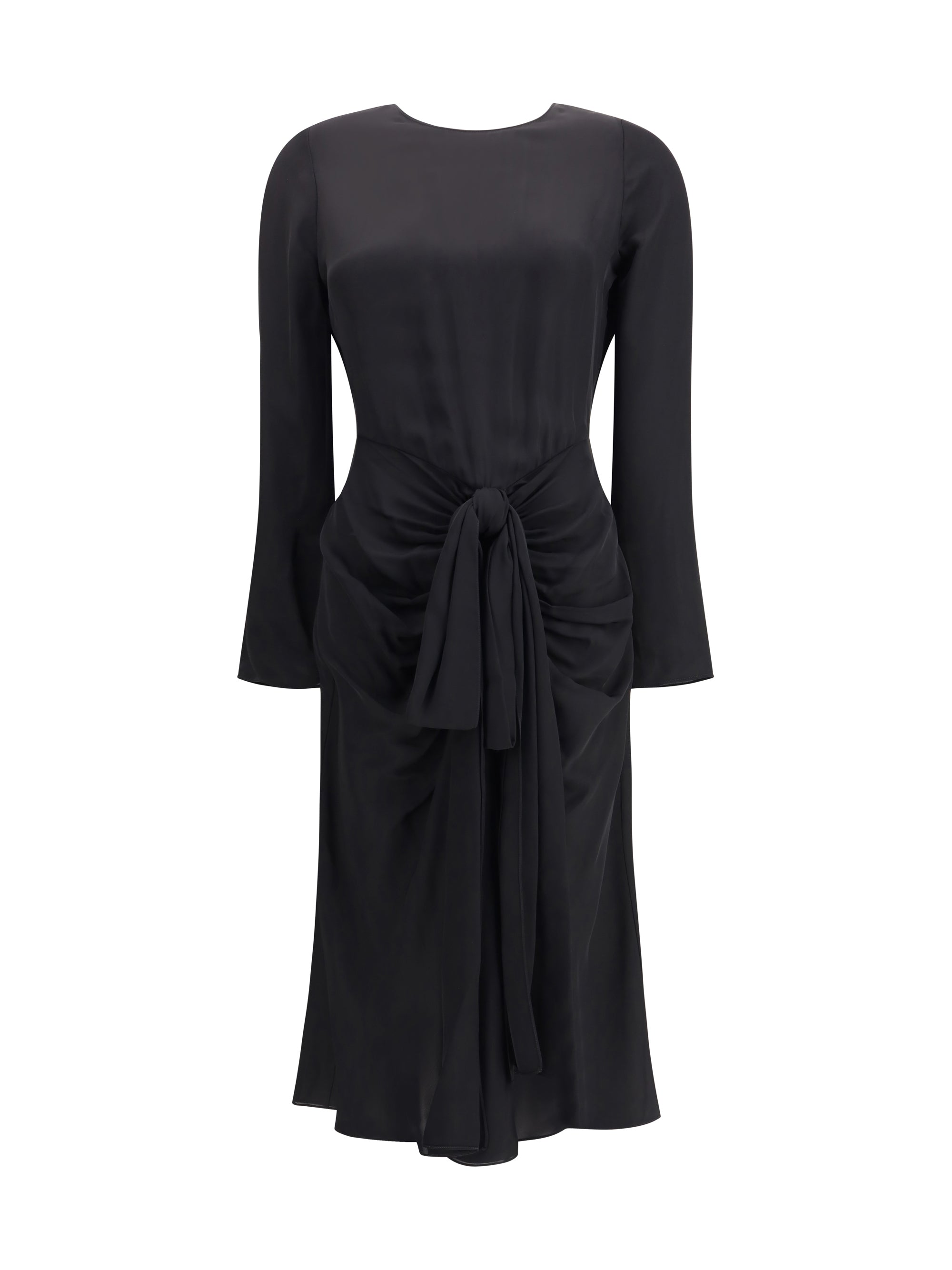 ALAIA 36 draped viscose dress