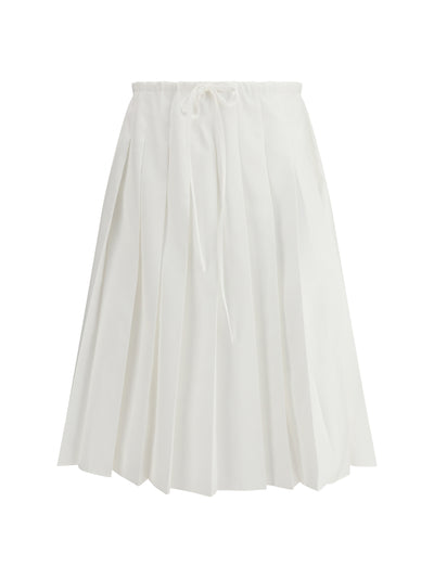 pleated jersey skirt