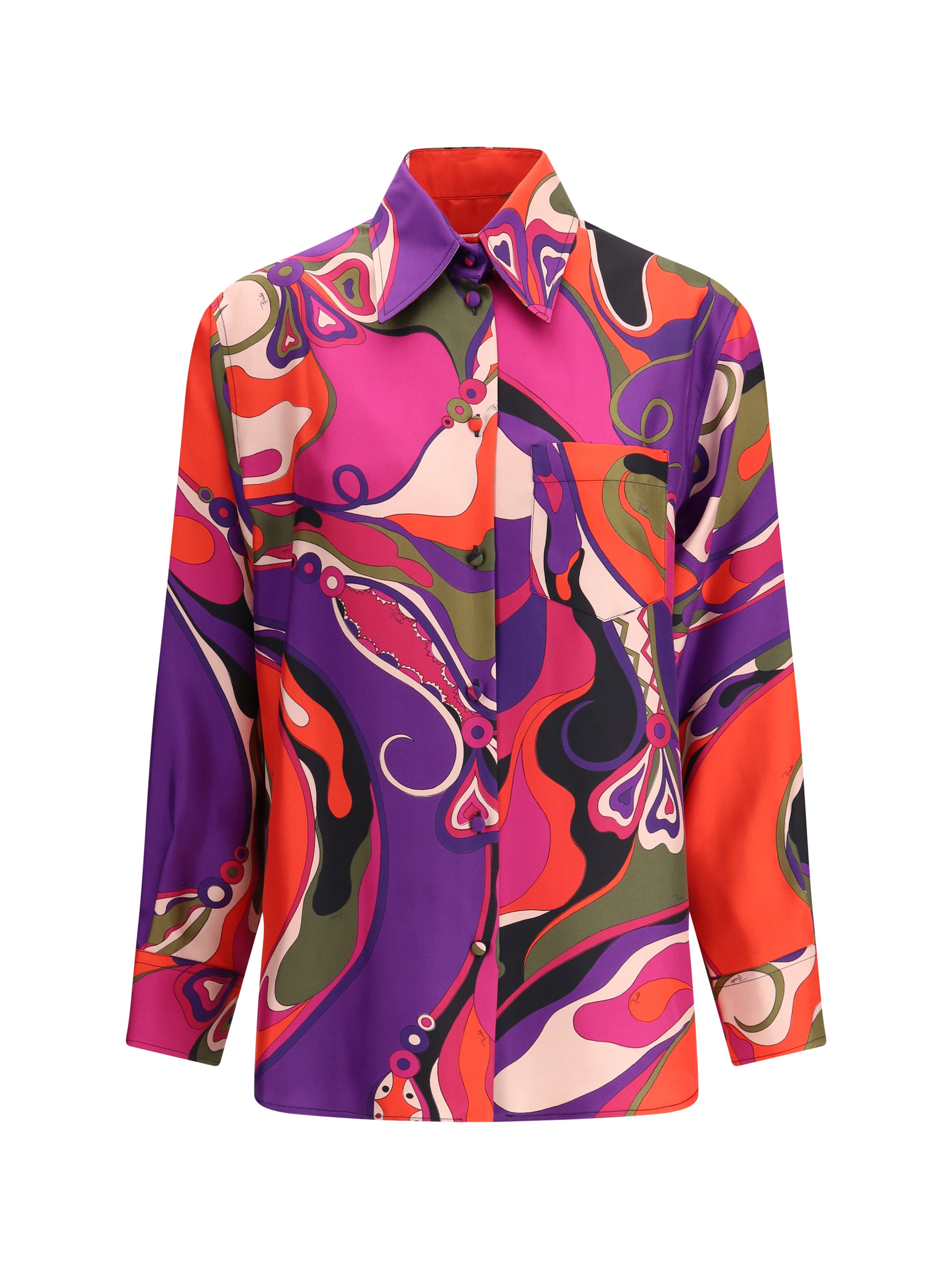 PUCCI L silk shirt with abstract print