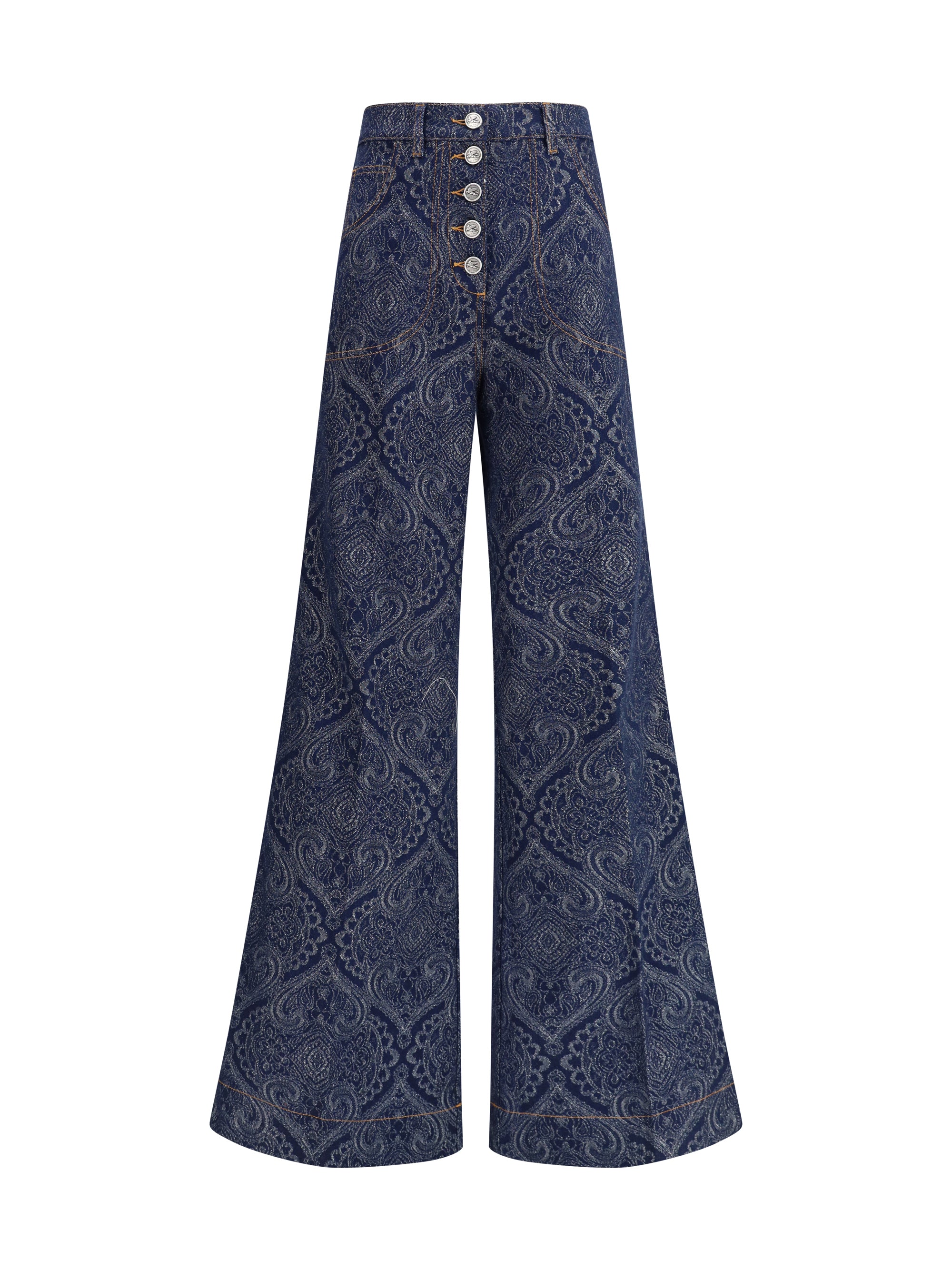 ETRO 27 jacquard-patterned flare jeans
