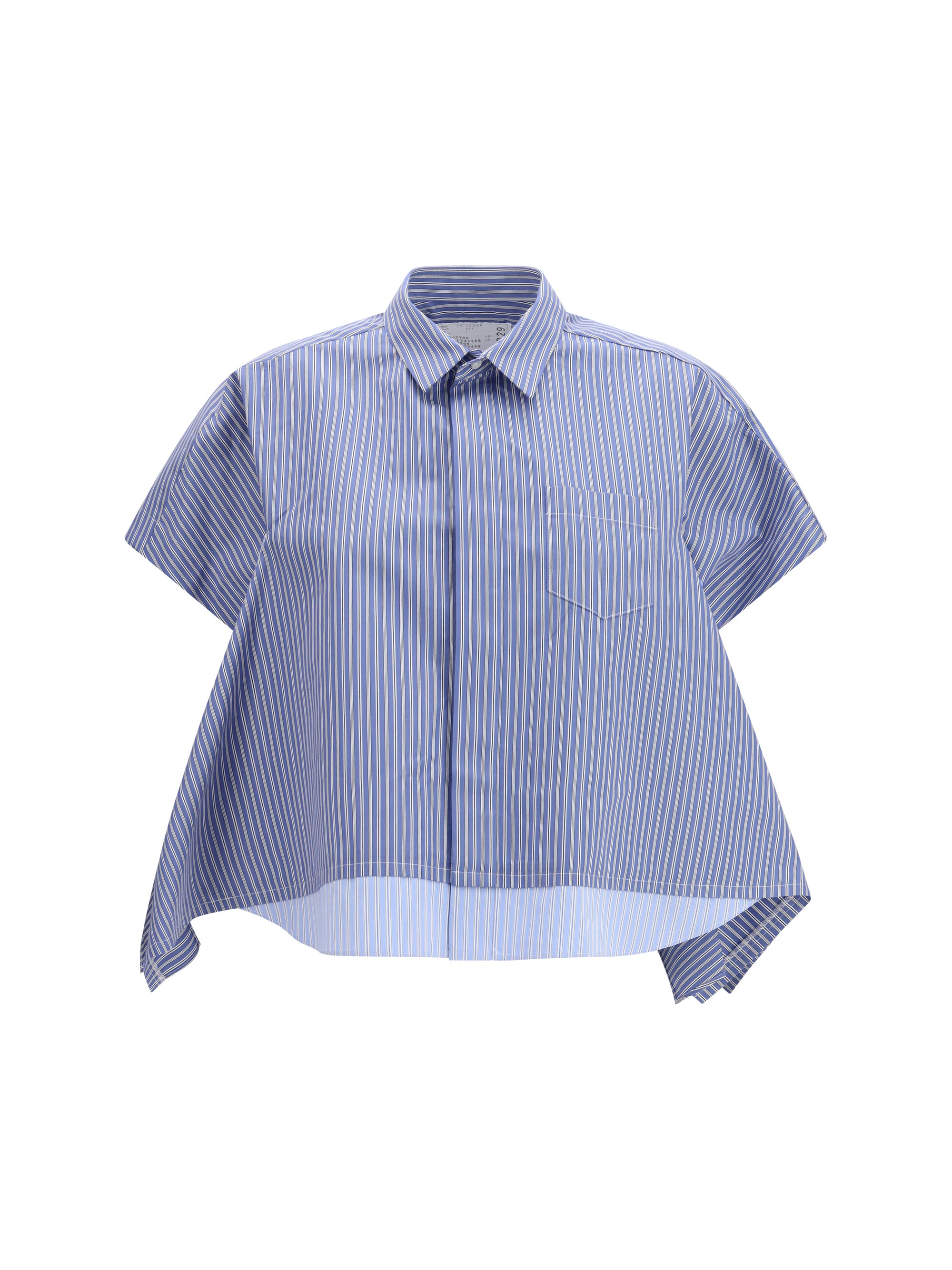 SACAI 1 cropped cotton shirt