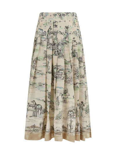 scout linen midi skirt